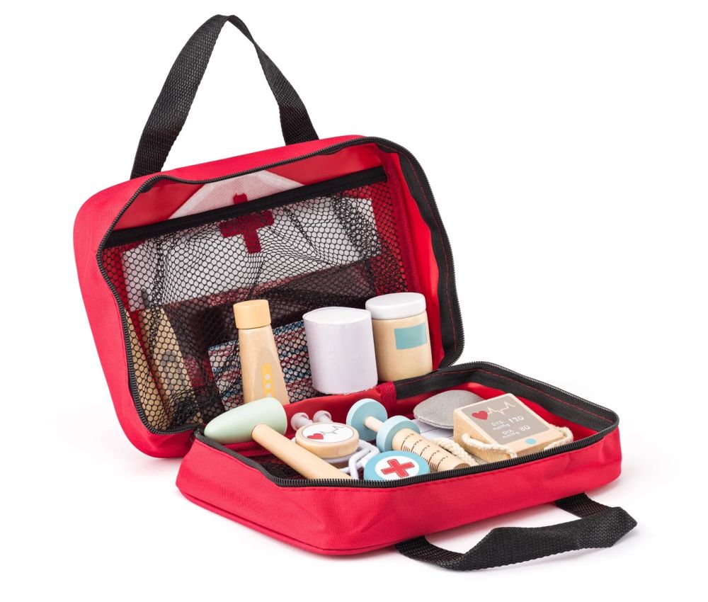 Ārsta koka piederumu komplekts The Little Doctor Woody WD90899