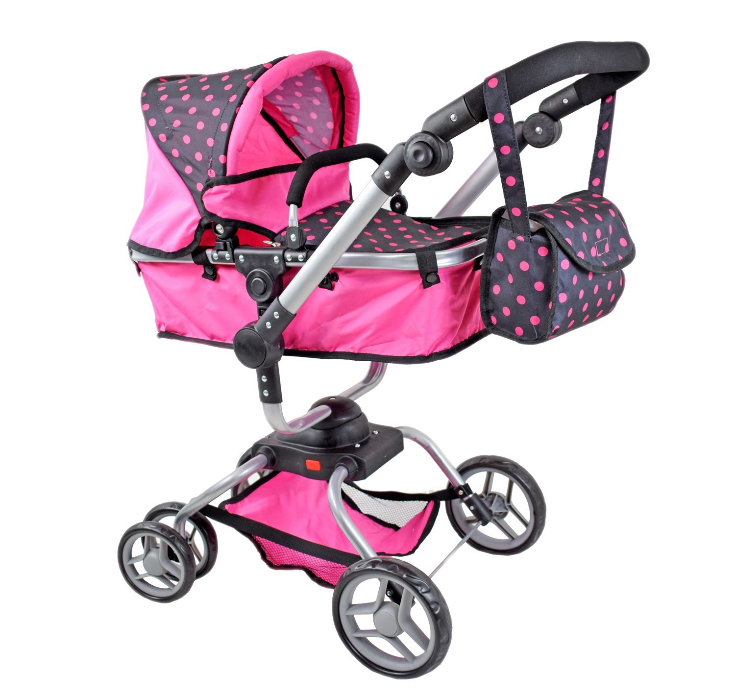 Leļļu rati 9623-M1218+HOTPINK